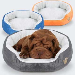 Pet Dog Bed Cashmere Warming Dog Bed House Soft Sofa Material Nest Dog Baskets Fall Winter Warm Kennel For Cat Puppy Supplies