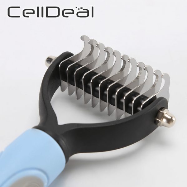 Hair Removal Comb for Dogs Cat Detangler Fur Trimming Dematting Deshedding Brush Grooming Tool For matted Long Hair Curly Pet