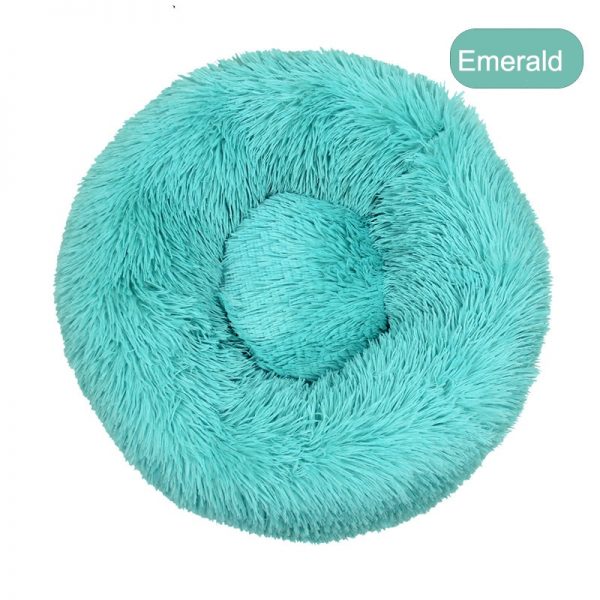 Soft Pet Dog Bed Round Washable Long Plush Dog Cushion House Cat Bed Velvet Mats Sofa Bed for Samll large Dogs Basket Pet Bed