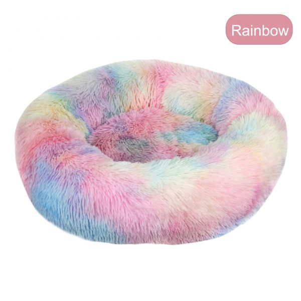 Soft Pet Dog Bed Round Washable Long Plush Dog Cushion House Cat Bed Velvet Mats Sofa Bed for Samll large Dogs Basket Pet Bed