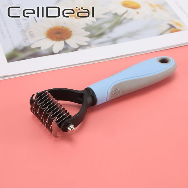 Hair Removal Comb for Dogs Cat Detangler Fur Trimming Dematting Deshedding Brush Grooming Tool For matted Long Hair Curly Pet