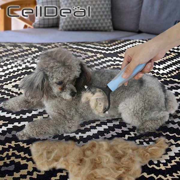 Hair Removal Comb for Dogs Cat Detangler Fur Trimming Dematting Deshedding Brush Grooming Tool For matted Long Hair Curly Pet